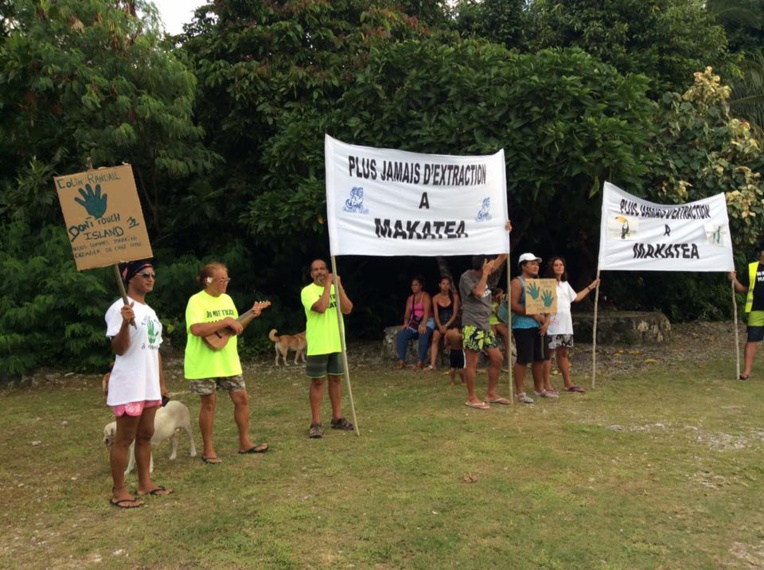 Début avril, des habitants de Makatea avaient manifesté lors de la venue du P-dg de la Société Avenir Makatea.