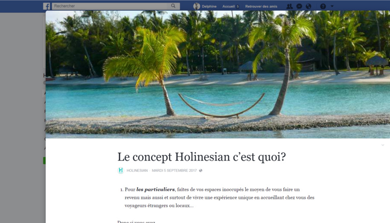 Holinesian, le Airbnb polynésien, en service début octobre