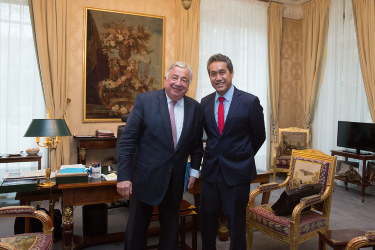 Marcel Tuihani reçu par le président du Sénat