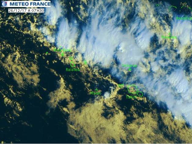 Fortes pluies : La Société et l'Ouest des Tuamotu en vigilance jaune