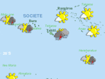 Appel à la vigilance en raison d’orages aux îles du Vent et Tuamotu