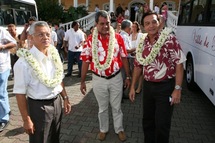 Gaston Tong Sang et Edouard Fritch au côté de Michel Buillard pour l'assainissement de la Ville de Papeete