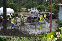 Paea: les agents de l'équipement sur le terrain mardi matin à 4 heures 30