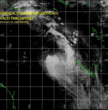 Photo satellite du cyclone tropical Anthony le 24 janvier 2011 à 11h32GMT-Joint Typhoon Warning Centre (US Navy, Hawaii)-