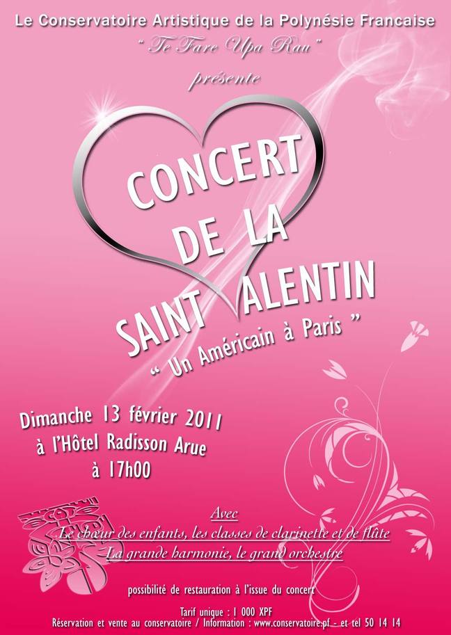 Concert de la St Valentin au Radisson Arue le 13 février