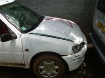 La voiture du chauffard qui avait renversé un piéton à Paea, lundi matin.