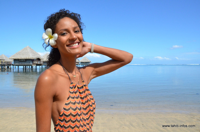 Emanuela de Paula, une top model à Tahiti pour parrainer le concours Marylin Agency