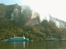 Incendie à Moorea : les habitations hors de danger pour l'instant