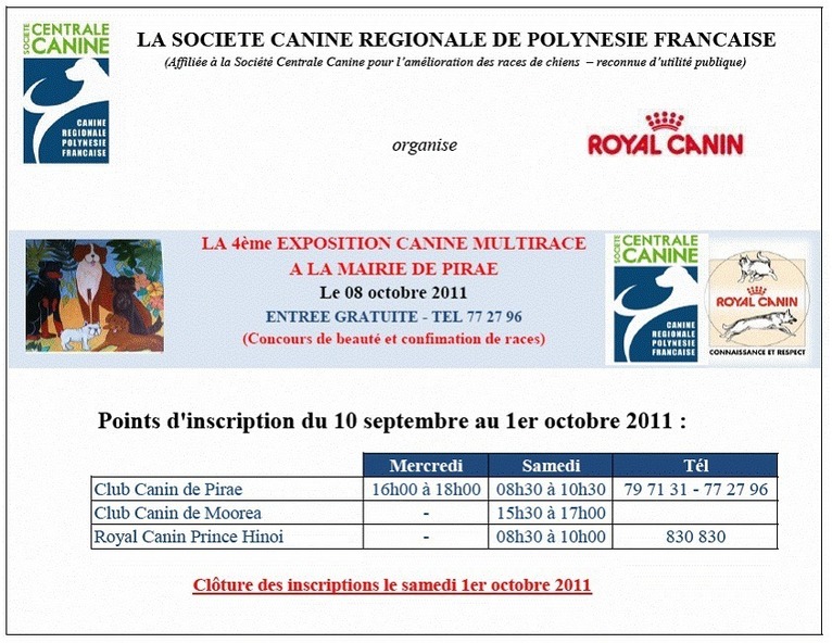 4ème exposition canine multirace