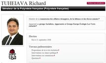 Prêt AFD et nucléaire:  Le sénateur Richard Tuheiava adresse deux questions écrites à François Fillon