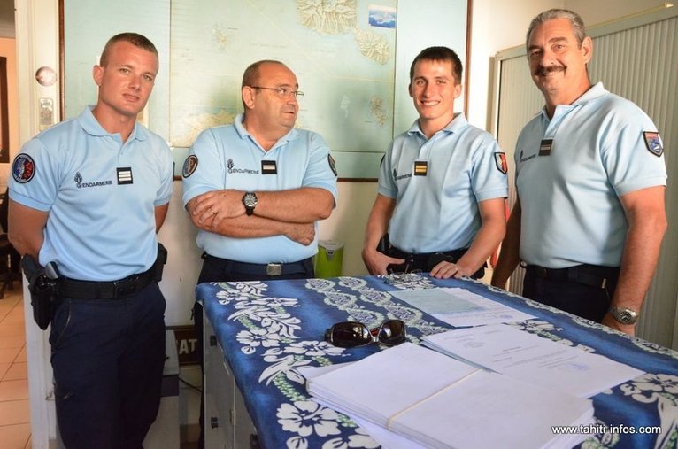 A gauche, le capitaine François Hulot, qui a présenté les résultats de l'enquête menée par la brigade de recherche des IDV