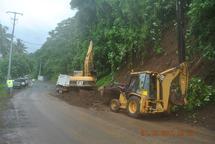 Prudence: Nouveau glissement de terrain à Papenoo, PK 19.100