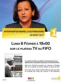 Polynésie 1ère : Marie-Luce Penchard interviendra en direct dans le JT du 6 février