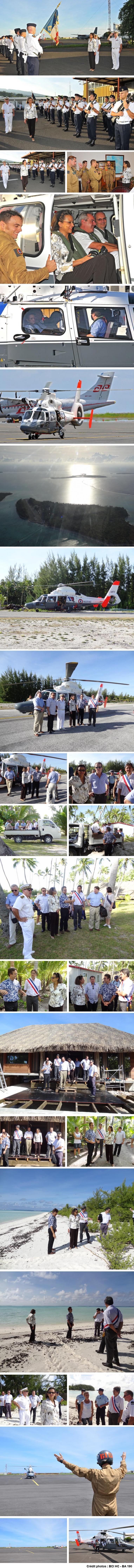 Marie-Luce Penchard visite le dispositif SWAC à Tetiaroa