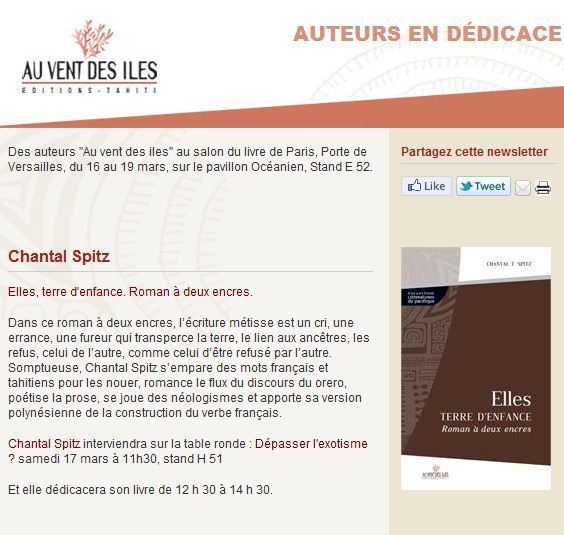 Des Editeurs ultramarins au Salon du Livre de Paris, retrouvez "Au vent des îles"