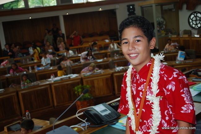 Le nouveau président junior de l'APF Terahnui Taputu