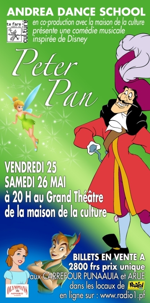 Andréa Dance School présente Peter Pan les 25 et 26 mai