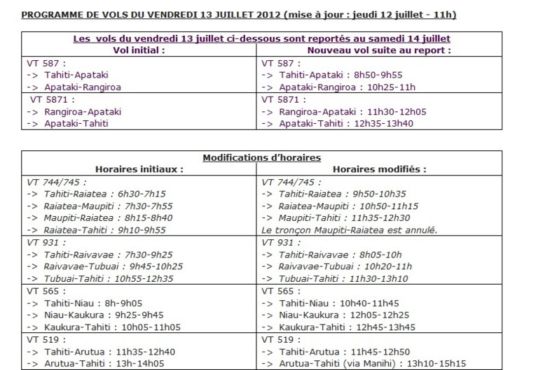 Air Tahiti : encore des vols annulés, suite à la grève (màj)