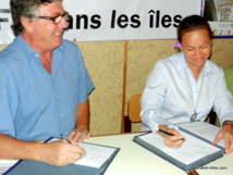 Gilles Cozanet, vice-président du Fifo et Amélie De Broca, EDT