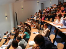 L'auditorium de l'ECT lors du débat jeudi soir.