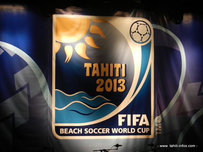 Le logo officiel de la coupe du monde de beach soccer à Tahiti