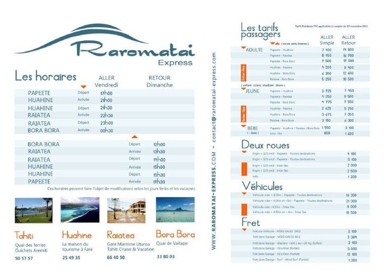 L'Aremiti 4 reprend ses rotations sur les Iles sous le vent