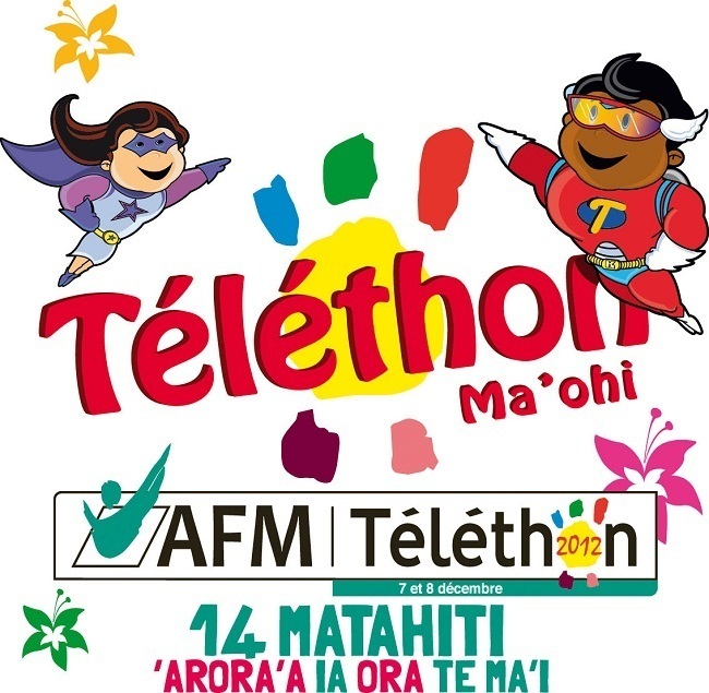 Le visuel du T-shirt Téléthon Polynésie 2012. Un produit qui fonctionne toujours bien auprès du public.