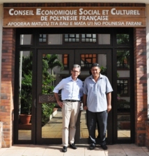 Monsieur Gilles CANTAL, nouveau Secrétaire Général du Haut-commissariat et Monsieur Jean TAMA, Président du CESC