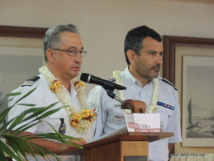 Le colonel Valentini (à gauche) avec Séraphin Parra, chef de la DSP.