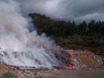 Incendie à la décharge municipale de Faa'a à Saint Hilaire