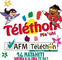 Le visuel du T-shirt du téléthon 2012 en vente dans les supermarchés de Tahiti dès le 1er décembre.