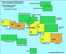 Météo: Maintien de la vigilance orange sur les archipels de la société et les gambier