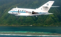 L'avion Gardian de la Marine nationale avec lequel le grand brûlé a été transféré à Tahiti (Crédit Photo :  FAPF).