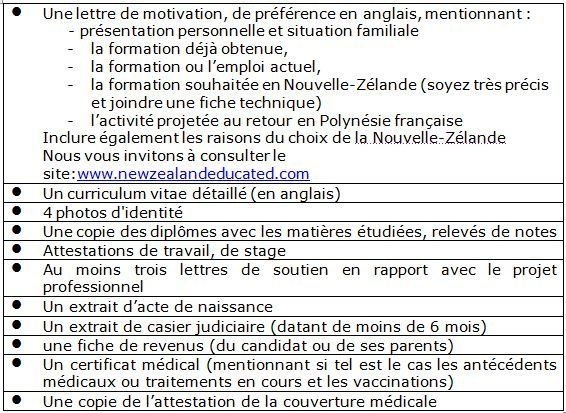 Ouverture des inscriptions des bourses Nelle-Zélande