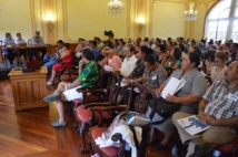 Lors de l'ouverture de ce séminaire, lundi matin, quartier Broche à Papeete.