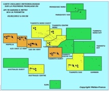 Alerte météo: vigilance orange et jaune sur une bonne partie de la Polynésie