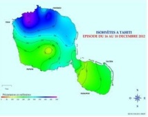 Durant 3 jours, du 16 au 18 décembre, les précipitations ont été particulièrement fortes sur Tahiti, notamment sur les côtes nord et est de l’île