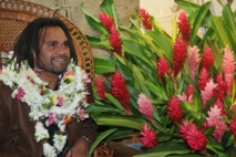 Arrivée de Christian Karembeu ce matin à l'aéroport de Tahiti Faa'a