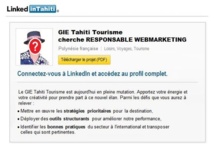 Le GIE Tahiti Tourisme choisit l'originalité pour recruter son Responsable Webmarketing