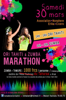 Changement de lieu pour le Ori Tahiti Zumba de samedi prochain 