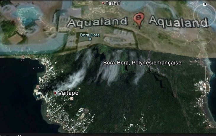 Google Earth révèle...un Aqualand à Bora Bora!