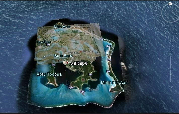 Google Earth révèle...un Aqualand à Bora Bora!