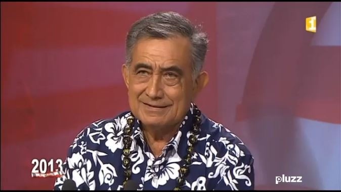 Le président Oscar Temaru, sur le plateau de A Parau Mai, mercredi soir sur Polynésie Première.