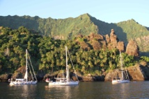 Arrivée et accueil du 1er Rallye Oyster Marine à Tahiti