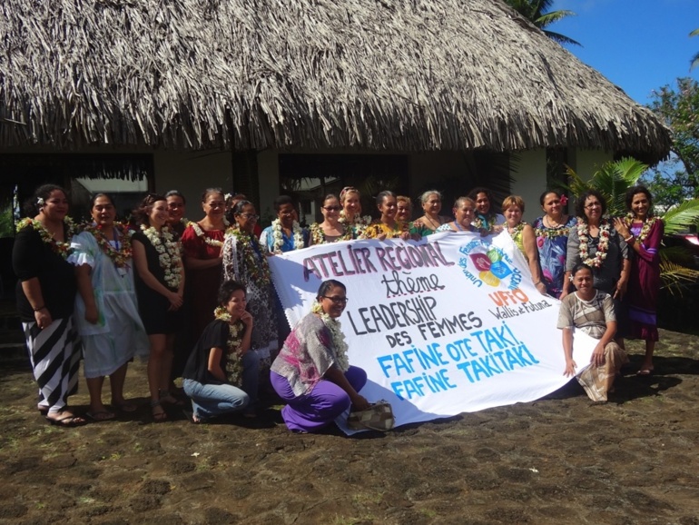 Ici, la délégation polynésienne des femmes, affiliée à l'UFFO. Photo prise lors de la réunion régionale qui s'était tenue du 8 au 12 juillet dernier à Mata Utu (Wallis et Futuna).