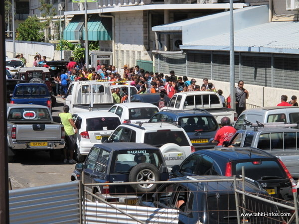 Le collège Pomare, vendredi vers midi