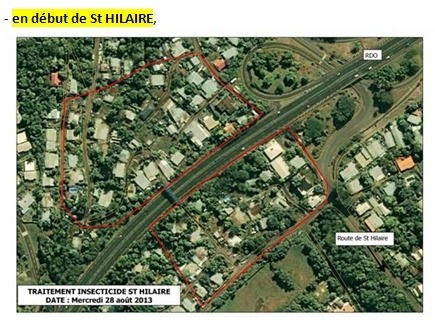 Passage de désinsectisation à St-Hilaire ce mercredi 28 août de 6H à 9H
