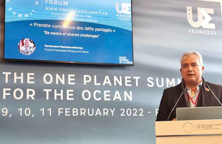 Heremoana Maamaatuaiahutapu est intervenu mercredi à Brest, au One ocean summit, lors du forum intitulé Océan, un patrimoine culturel.