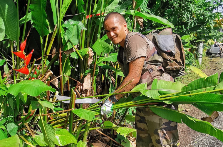 Le RSMA-Pf en "action citoyenne" à Mahina