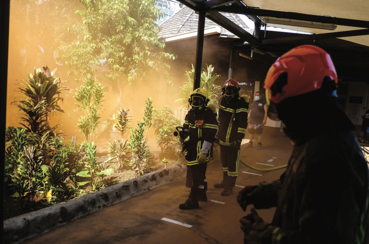 ​Exercice incendie grandeur nature à la Maison de la Culture